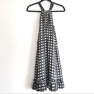 Marc By Marc Jacobs Vintage Gingham Silk Ruffle Swing Dress Size 4